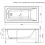 Акриловая ванна Aquanet Bright 145x70 в интернет-магазине «Зеркала с подсветкой» фото